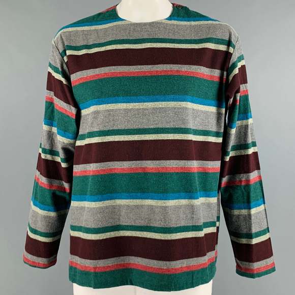 CLOT APPAREL Other - CLOT APPAREL Multi-Color Stripe Cotton Pullover Long Sleeve Shirt